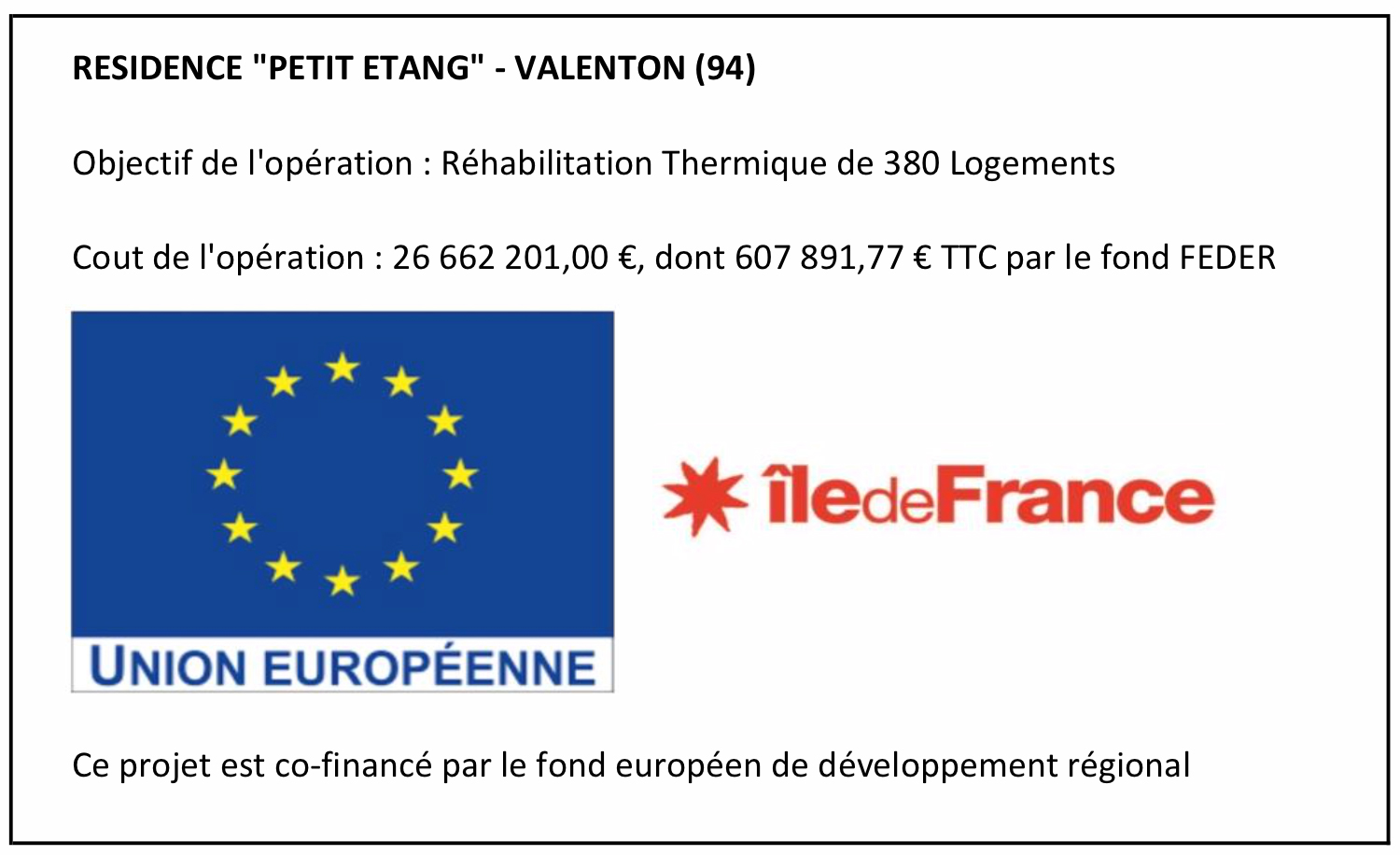 Avec le financement du FEDER et du Conseil régional d’île-de-France