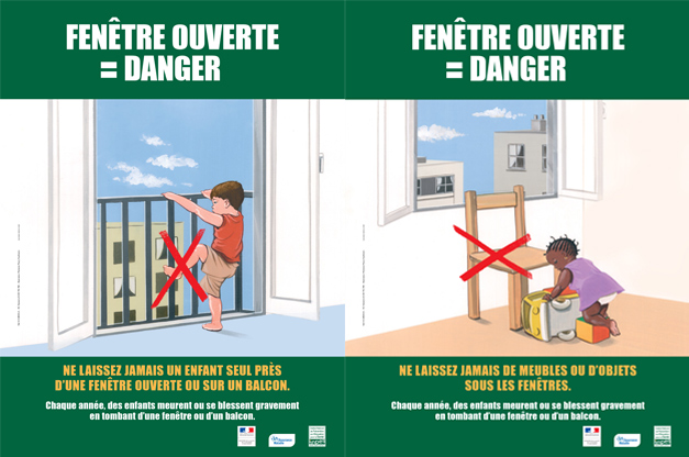 Fenêtre ouverte = danger