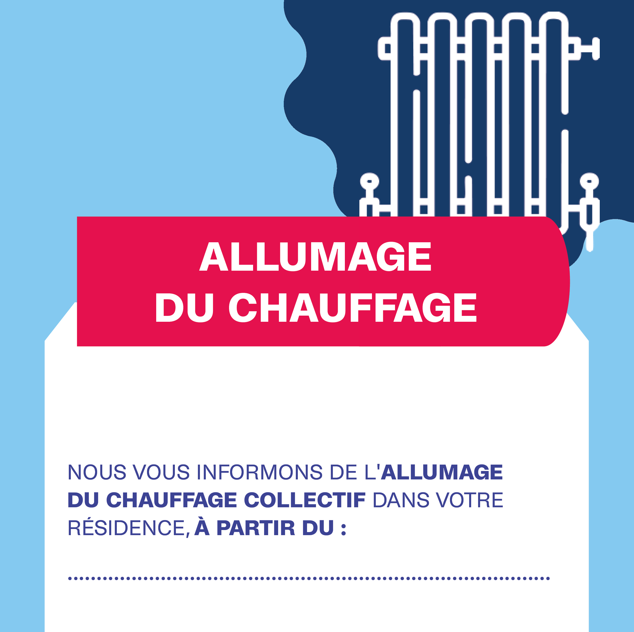Allumage du chauffage