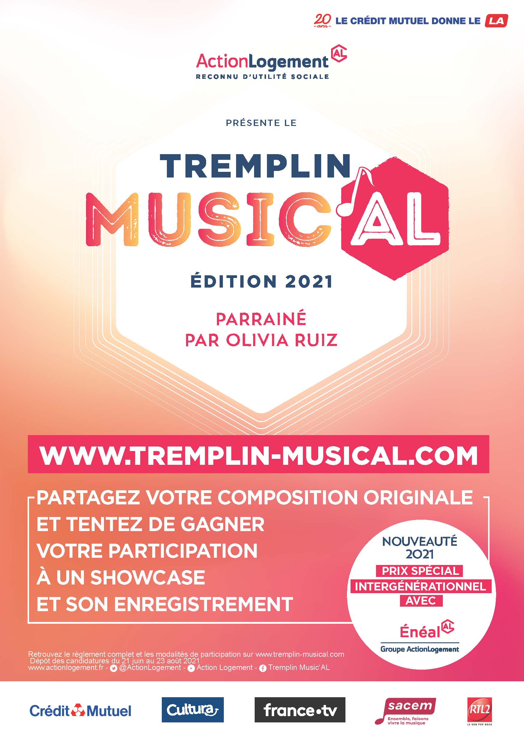 Affiche Tremplin musical AL 2021
