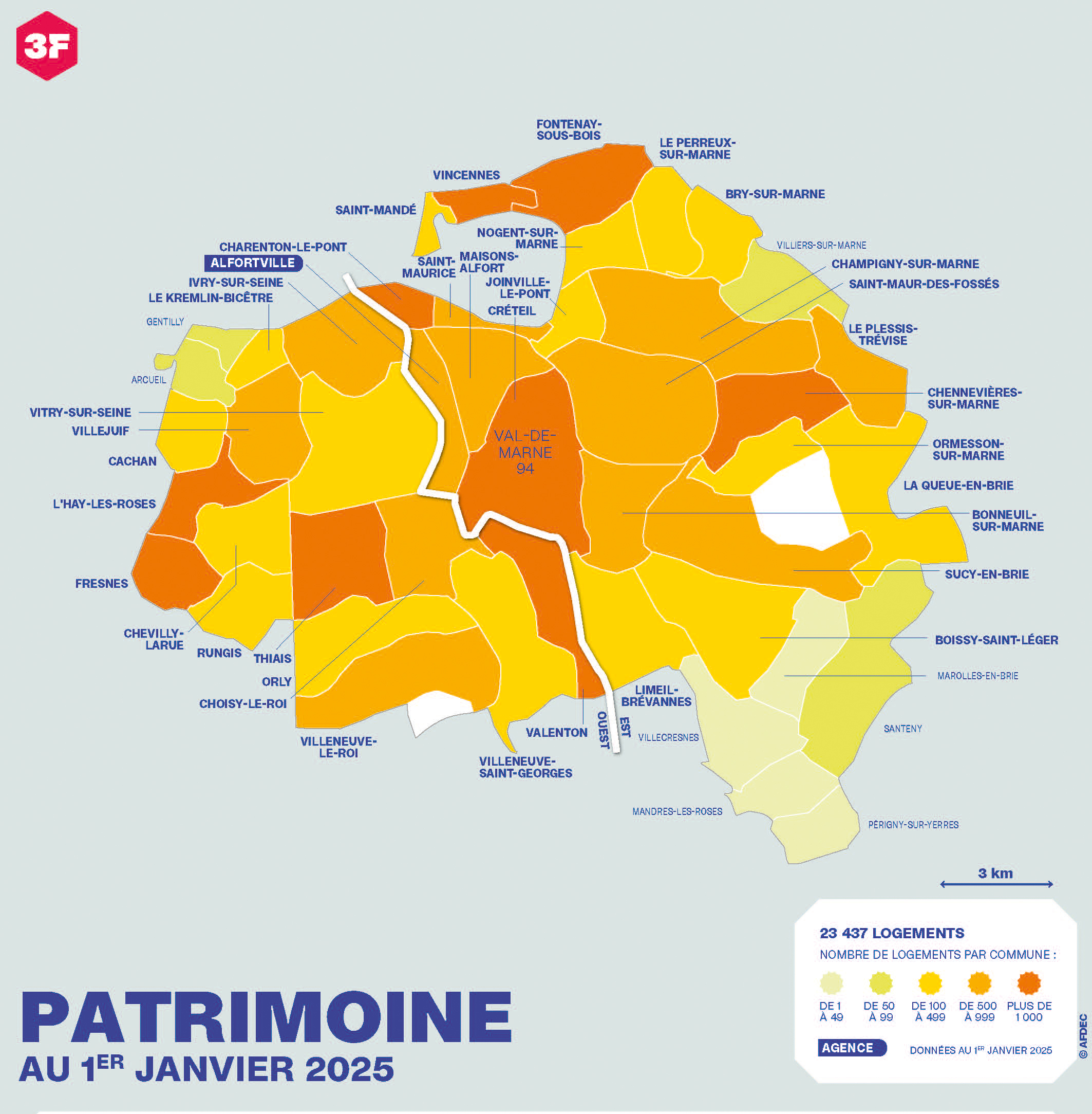 Patrimoine d'I3F dans le Val-de-Marne