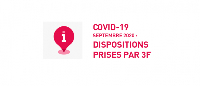 COVID-19, septembre 2020 : mesures prises par 3F