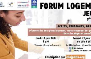 Affiche du 9e Forum du logement jeunes de Paris