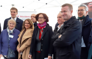 En présence de E.Wargon, inauguration de la pension de 3F Résidences gérée par Emmaüs Solidarité  à Paray-Vieille-Poste