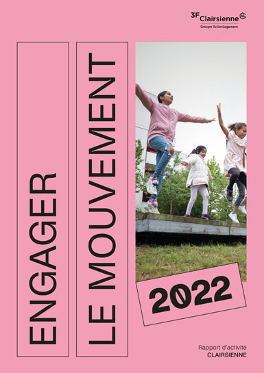 Couverture du rapport d'activité 2022 de Clairsienne