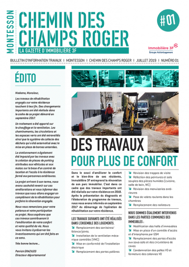 Gazette - Montesson (78) - Chemin des Champs-Roger - N° 1 - juillet 2019