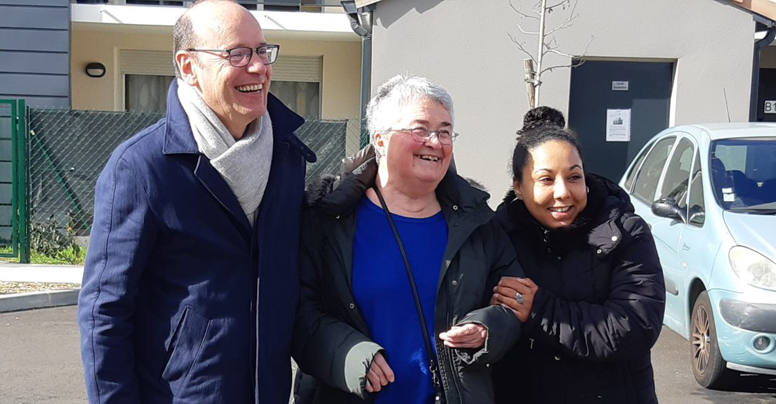 Hélène Deguiral, Association "La Touril", Aurélie Vinet et Jérôme Farcot de 3F Occitanie.